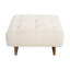 Lin carré rembourré beige, pieds en bois d'hévéa, siège confortable, idéal pour la maison, contreplaqué de haute qualité de 30,72 po de largeur, éponge élastique à densité, 35,02 lb, profondeur