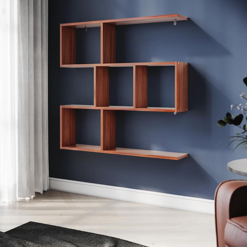80cm H x 81.5cm W Bookcase, Walnut