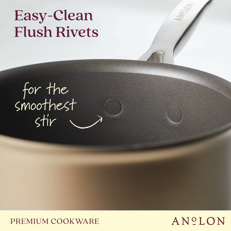 Anolon Ascend Hard Anodized Nonstick Cookware Pots and Pans Set, Induction Compatible - 10 Piece