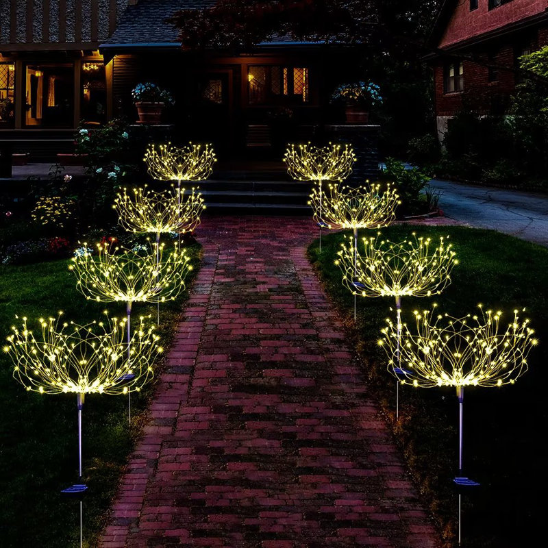 Solar Powered Integrated LED Pathway Light Pack, Yellow