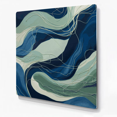 Abstract Landscape 33 Blue Metal Wall Art
