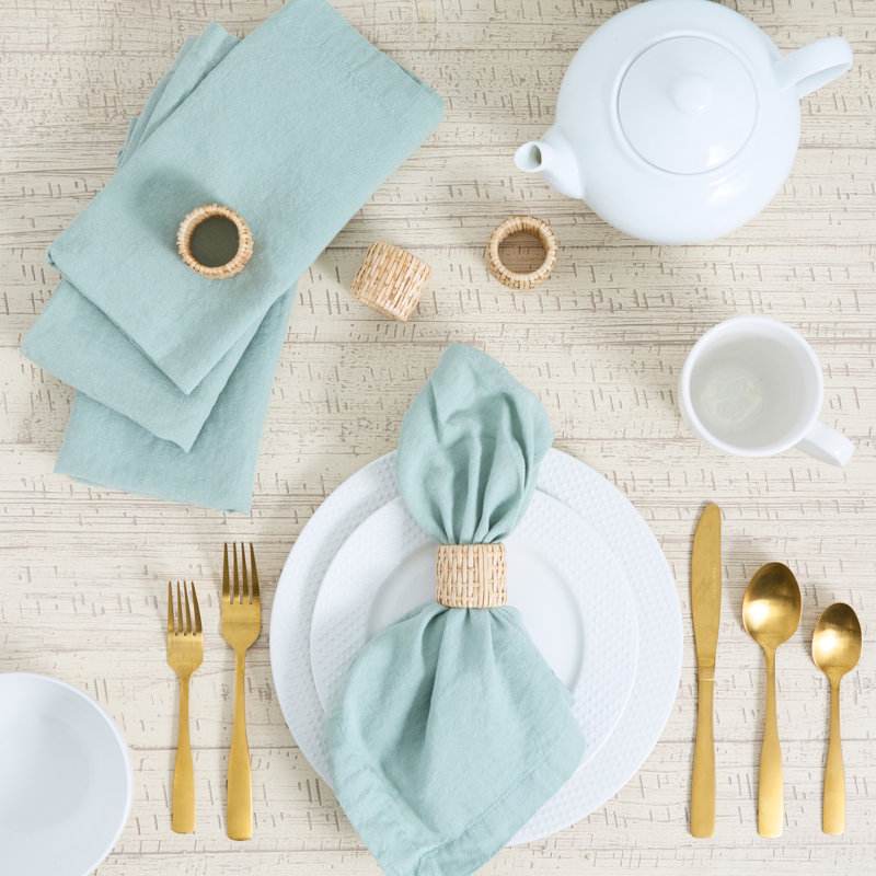  Rattan Napkin Ring Set/4