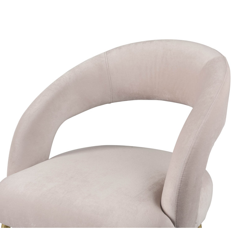  Chaise d'appoint en crème, Or, Beige