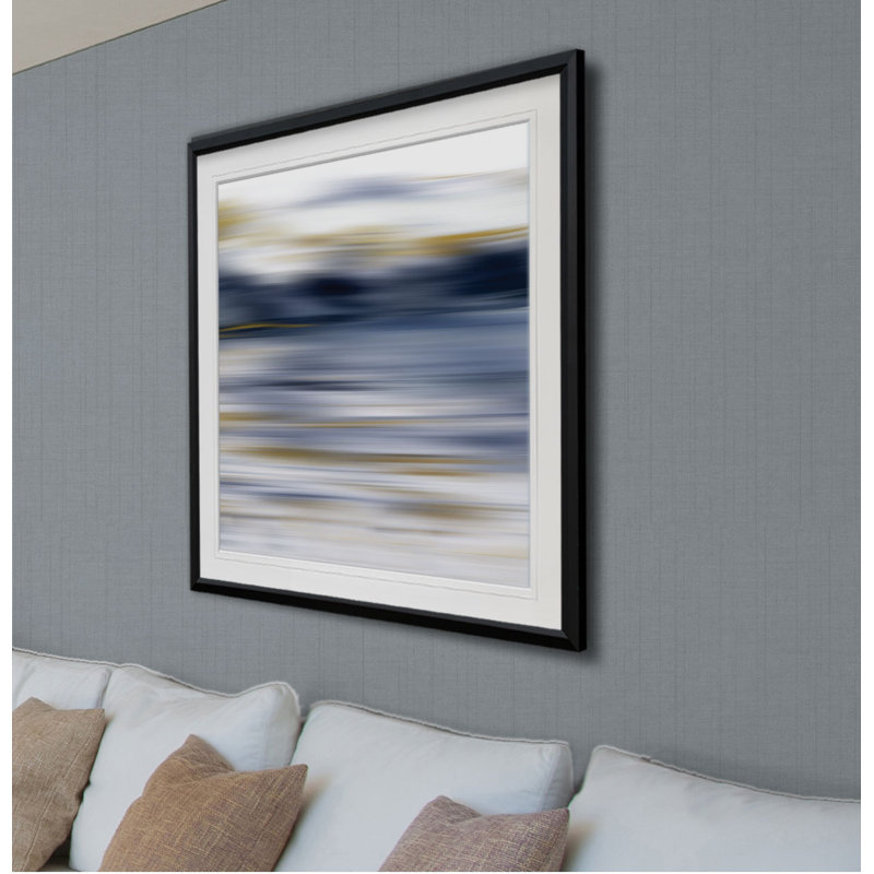 « windswept », reproduction de peinture à l’huile sur toile tendue, H 27 po x l 27 po x P 1,5 po, Cadre noir
