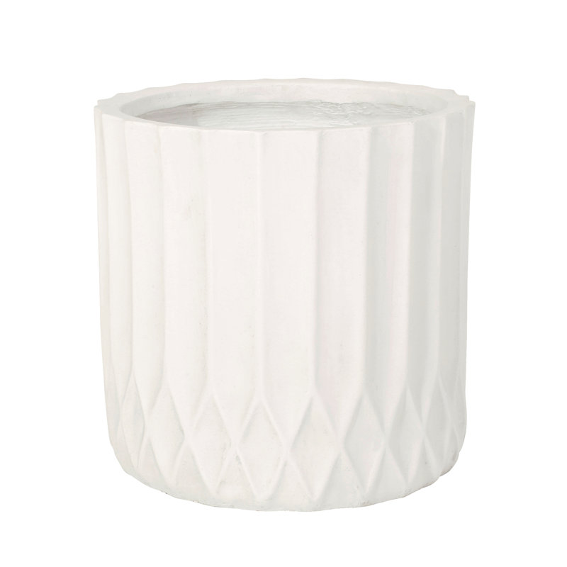 Jardinière pour salon de jardin, blanc, 12.75" H x 12.75" W x 12.75" D