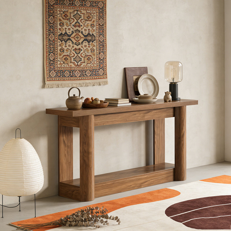 2-Tier Farmhouse Console Table Entryway Sofa Table