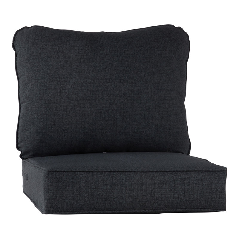 Outdoor 2-Piece Deep Seat Cushion Set, Carbon