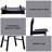 5Pcs Rectangular Table W/ Chair Dining Set