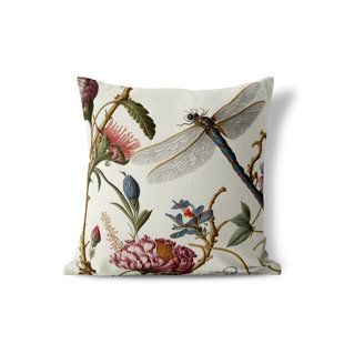 Housse de coussin décoratif en polyester Fluttering Flora Fendig