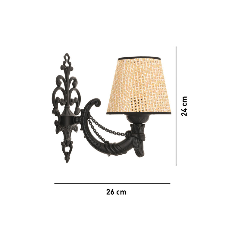 Lampe murale, Noir