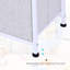 Commode à rangement avec rangement à panneaux de particules gris et armoire en acier avec 5 tiroirs et armoire polyvalente