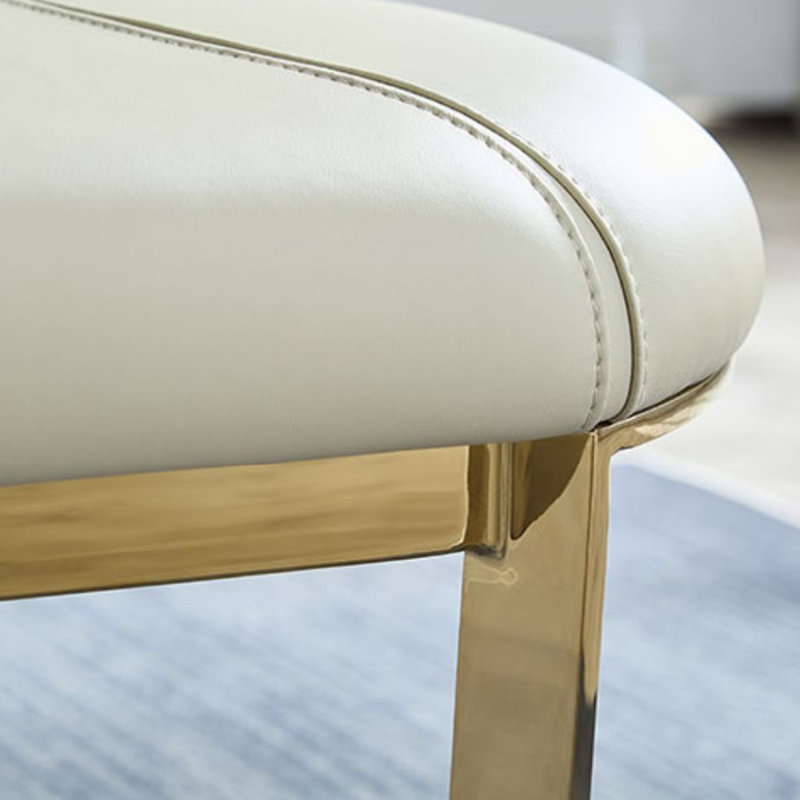 Simple banc vestiaire rembourré confortable, H 17,72 po x l 62,99 po x P 15,75 po