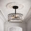 Plafonnier semi-encastré en cristal 3 lumières