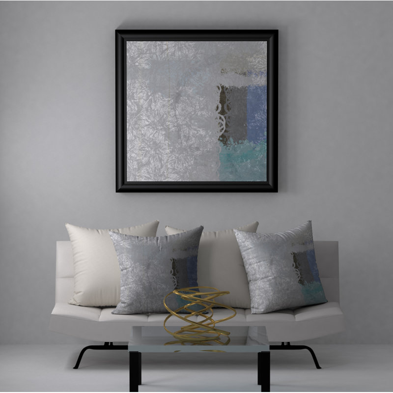 Abstract Throw Pillow, 20" H x 20" W