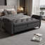 Banc de lit en tissu gris foncé-1771817446