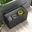 Dakota Fields Charmica 125.5cm W 119L Water Resistant Metal Lockable Deck Box with Wheels