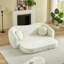 Canapé inclinable convertible courbé de 86 pouces, canapé-lit pliant sans cadre 2 en 1 avec base coulissante et siège profond, canapé inclinable en chenille à deux places, aucun assemblage requis-1845878108