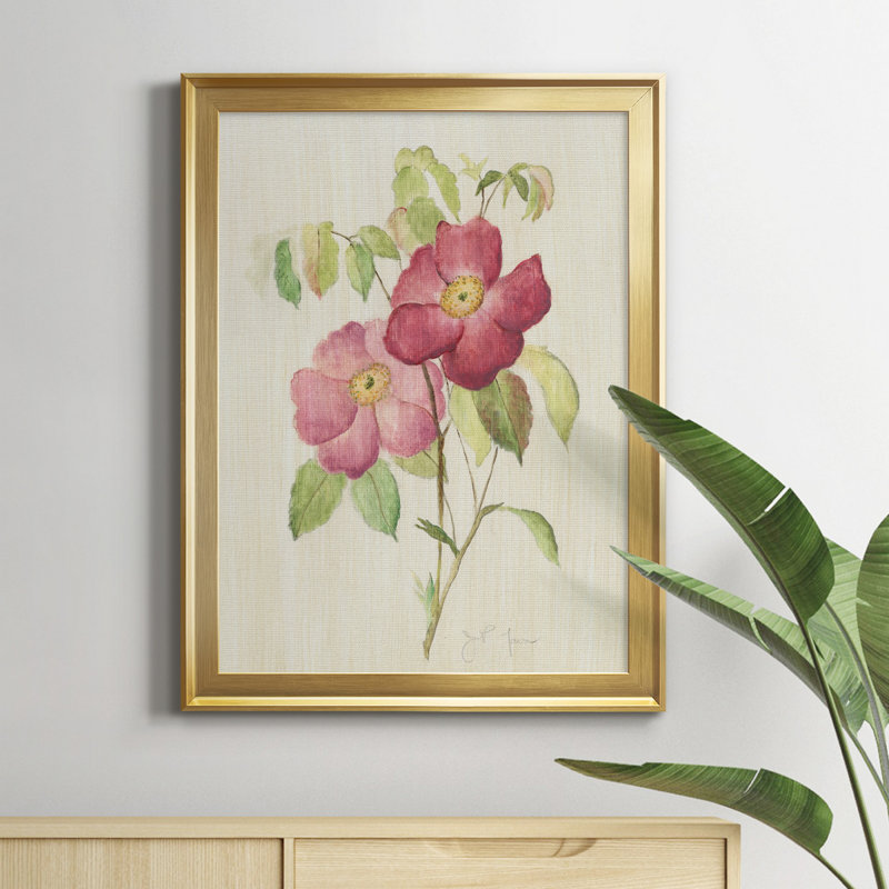 «Dusty Rose II», peinture sur toile encadrée, Or, H 22,5 po x l 30,5 po x P 1,5 po