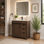 Ensemble de meuble-lavabo autoportant à simple cuve 30 "avec plateau en composite Everoak