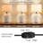 Ensemble de 2 lampes de table et table de chevet entièrement réglable
