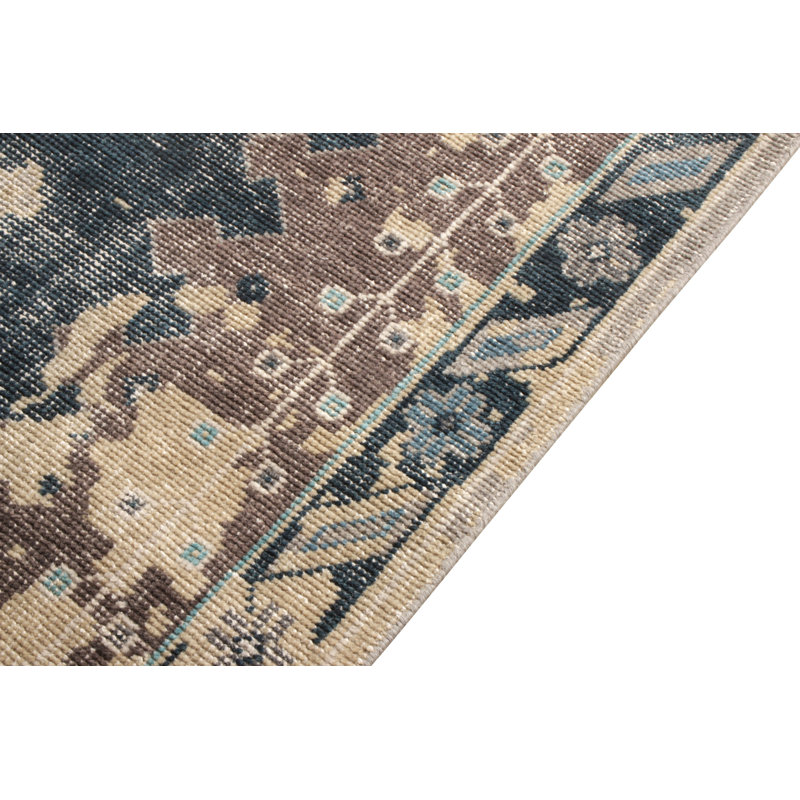 Distressed Homage Handmade Kilim Wool Geometric Area Rug, Rectangle 15' x 24'