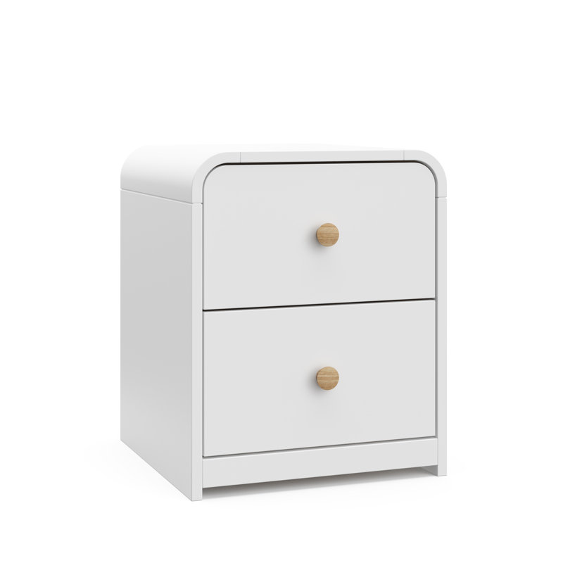 Santos 2-Drawer Nightstand, White
