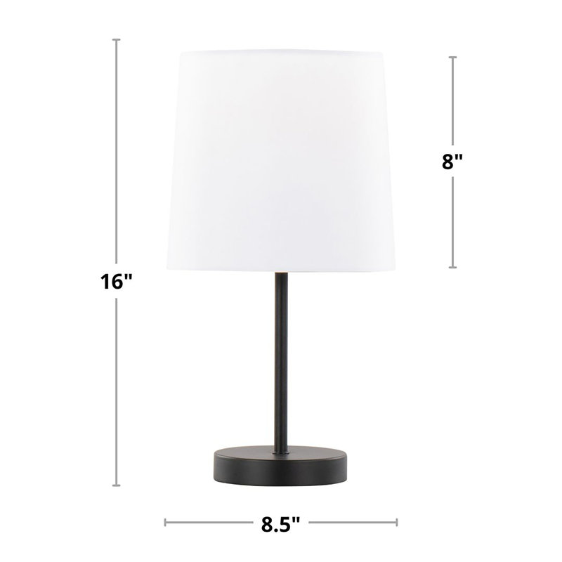 Cooper 16" Metal Accent Lamp - Set of 2, Black