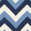 Tapis bleu marine / bleu clair en laine et coton tissé à la main Rodgers-1628648359