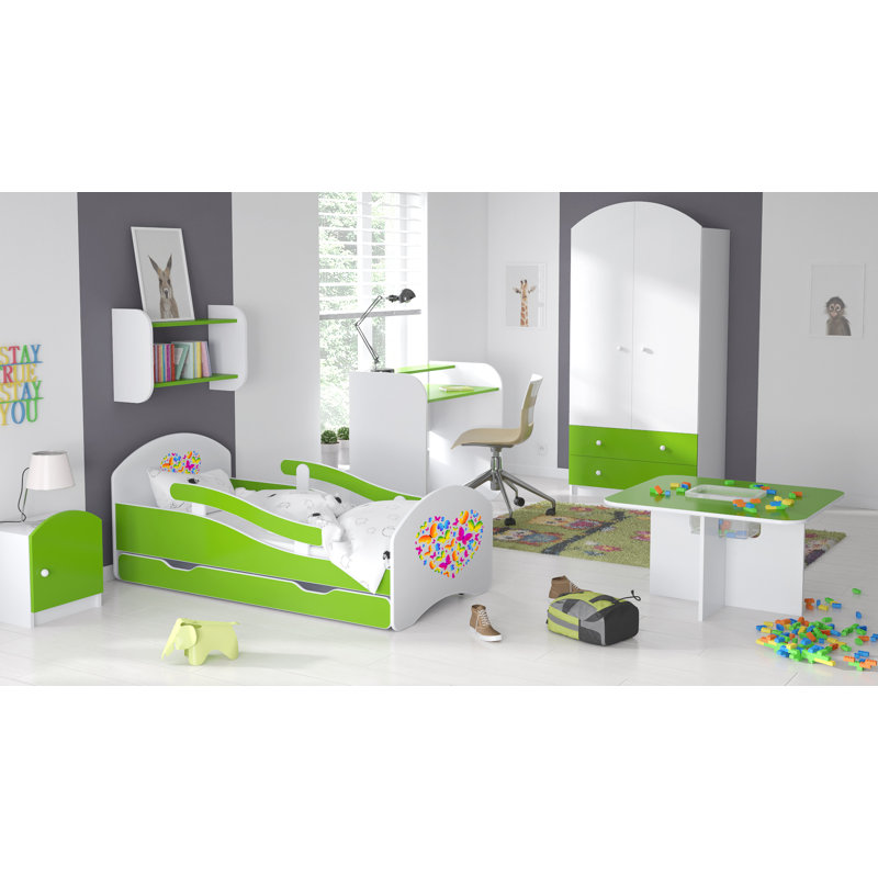 Maloree Standard Mate's & Captain's with Storage Included, Toddler (70 x 140cm), Green
