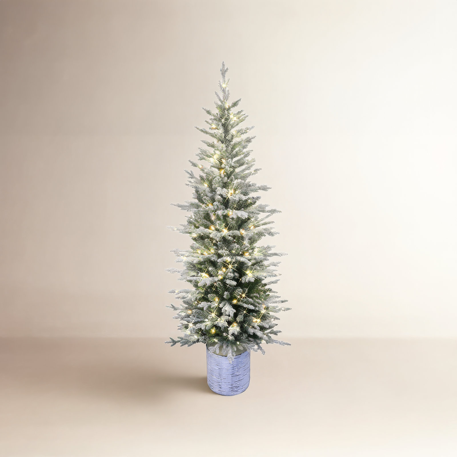 Lighted Artificial Fir Christmas Tree, 7.5' H