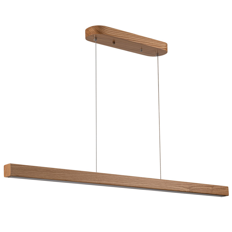 Rolde 1 - Light LED 47'' Linear Kitchen Island Pendant Light, Wood