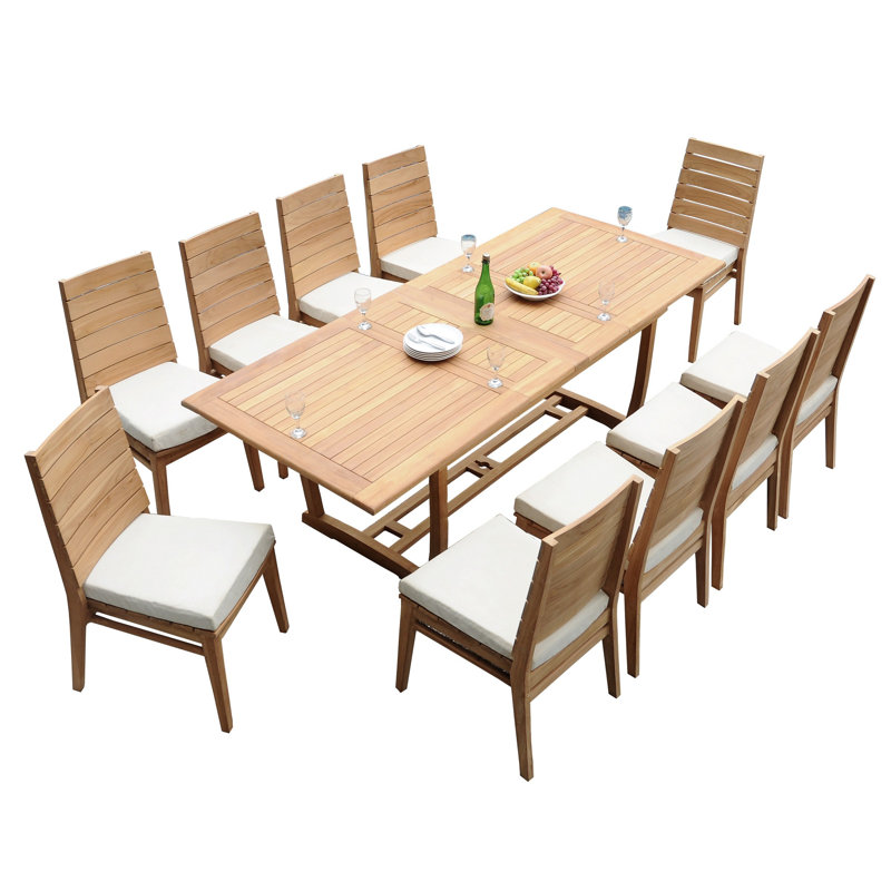 Charleston Outdoor 11 - Piece Teak Dining Set