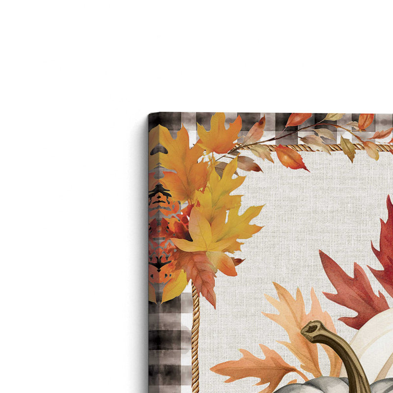 «Fall Pumpkin Still Life» par Nicole DeCamp, reproduction d'art, L 36 x H 36, Ne s’applique pas, Toile tendue