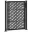 Barrière de jardin vidaXL noire en forme de croix en acier de 105 x 130 cm-113055260-113055263