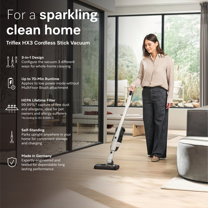 Miele Triflex HX3 Cordless Stick Vacuum, Self-Standing