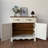 White Solid Wood Shoe Storage Bench