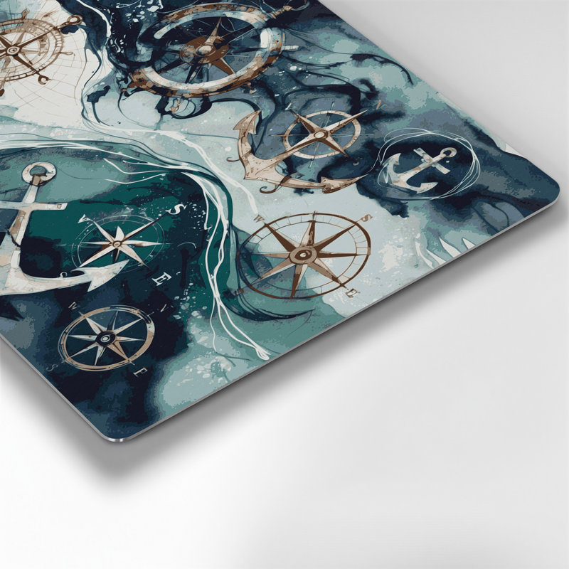 Art mural gris nautique, H 16 po x l 20 po