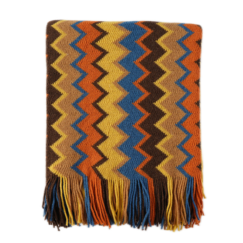 Jeté Boho, Orange, L 60 po x l 50 po