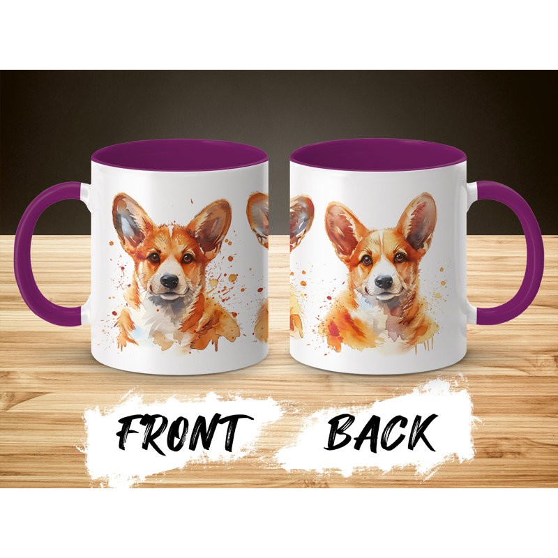 Ceramic Coffee Mug, 2, Purple