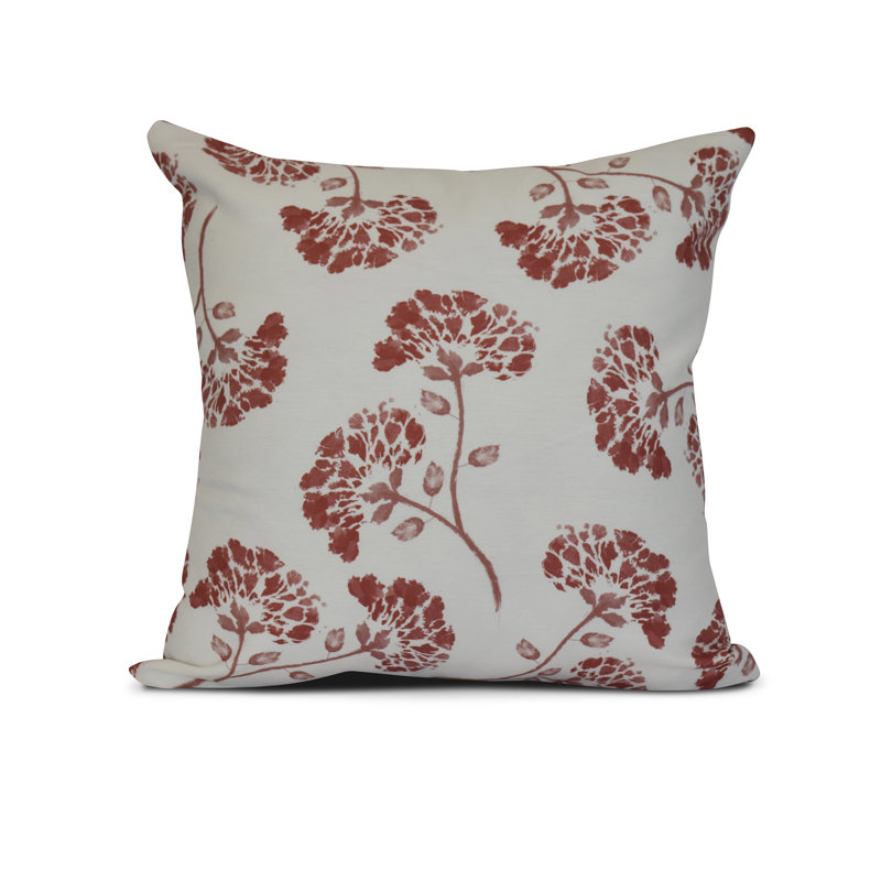 Housse et insert de coussin décoratif floral floral, H 16 po x l 16 po x P 3 po, Orange