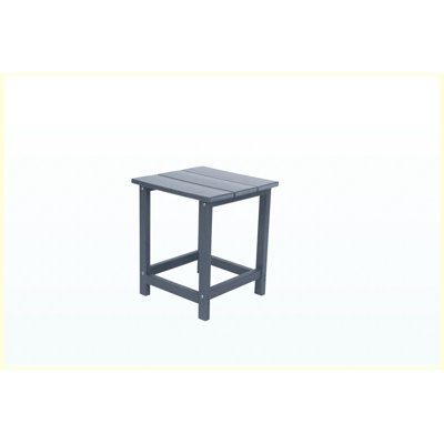 Adirondack Square Outdoor Side Table, HDPE Patio End Table, Red
