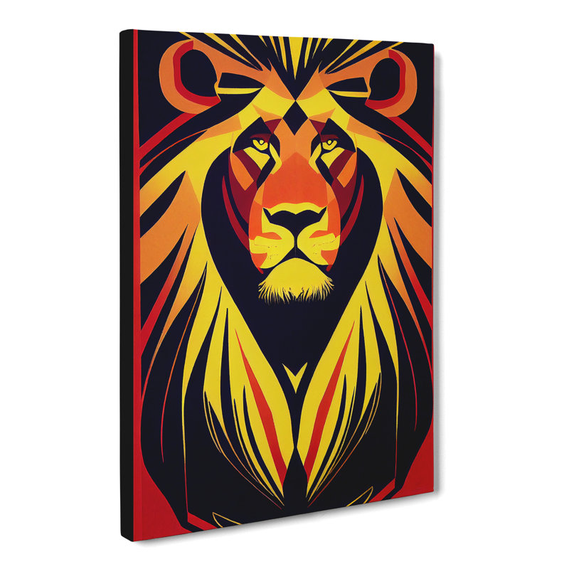 Areonna Striking Lion Vol.1 - Wall Art, 50cm H x 35cm W x 3cm D, Unframed
