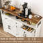 51" Farmhouse Buffet Cabinet With Drawers-580111151