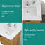 Lavabo de meuble-lavabo rectangulaire blanc 30,2 "x 18,5", une pièce, faible absorption d'eau, tache, surface de robinet lisse, résistance aux acides, utilisation dans la salle de bain