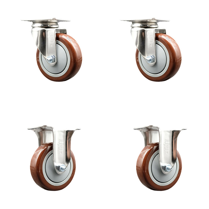 Polyurethane Casters, Black