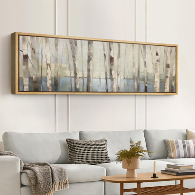 Aspen Birch Birch Tree Forest Reflections On Water, reproduction d'art sur toile