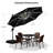 Lilibeth 10/11 FT Round Lighted Cantilever Umbrella With Base-637143901-541864954