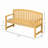 56" Outdoor Wood Bench, 2-Seater Garden Bench With Backrest And Armrest, Patio Bench For Patio, Porch, Poolside, Balcony-1561450316
