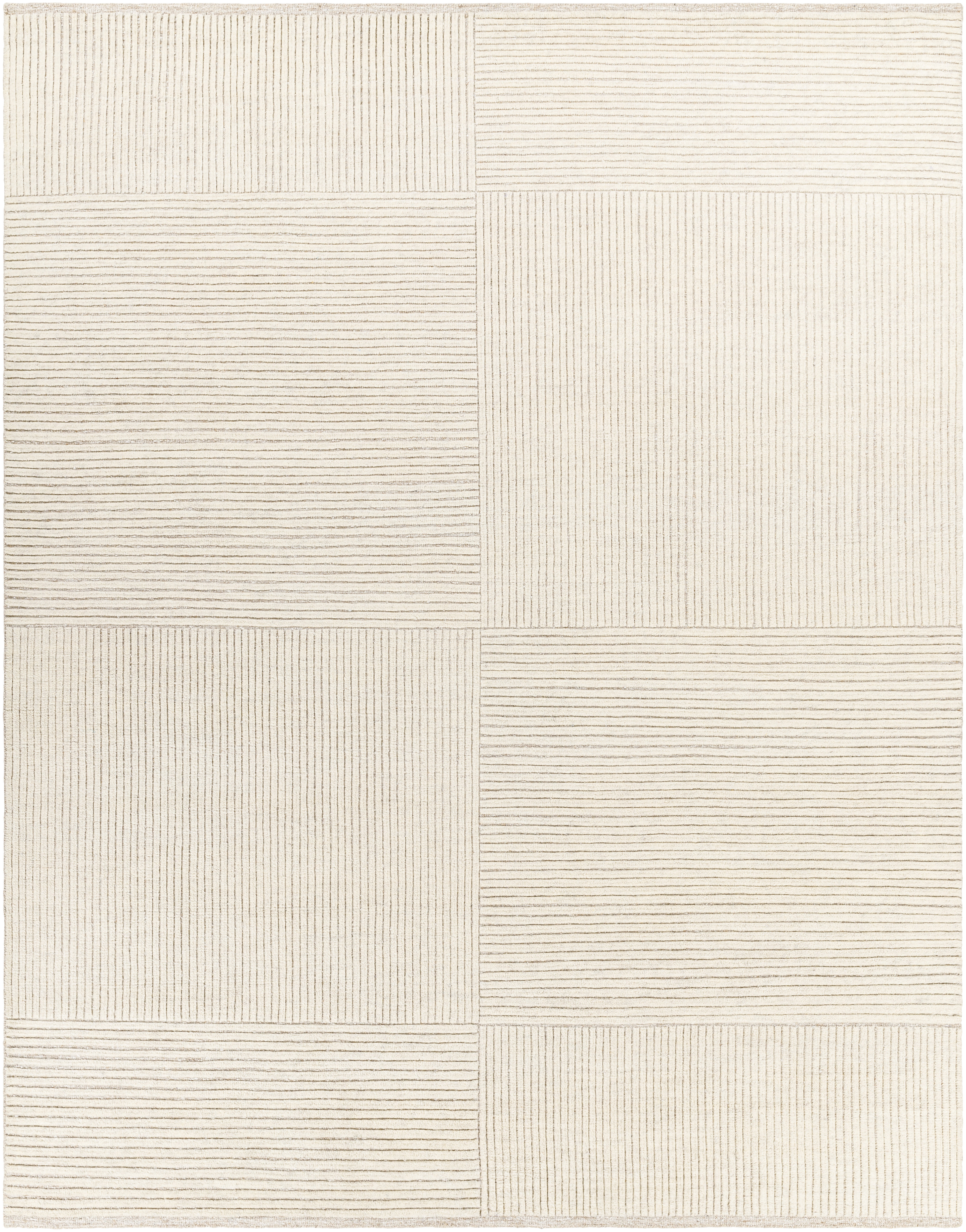 Surya Tunus Solid Color Handmade Wool Area Rug in Cream | Perigold