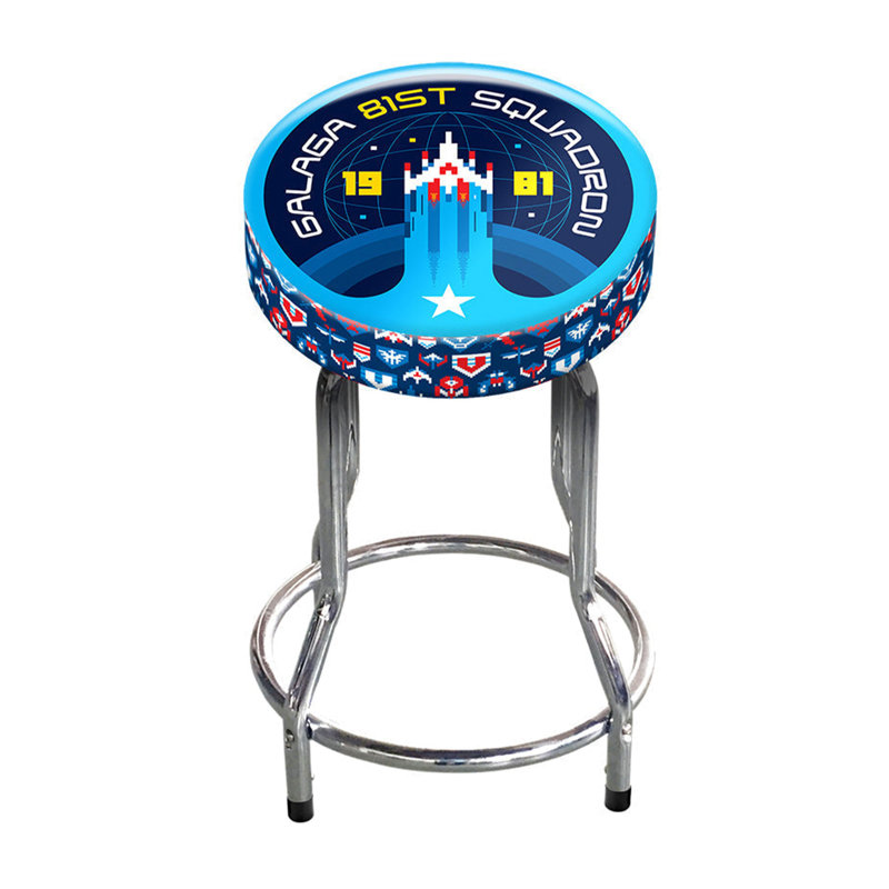 Arcade1Up Adjustable Video Game Stool with Leg Extenders, Galaga